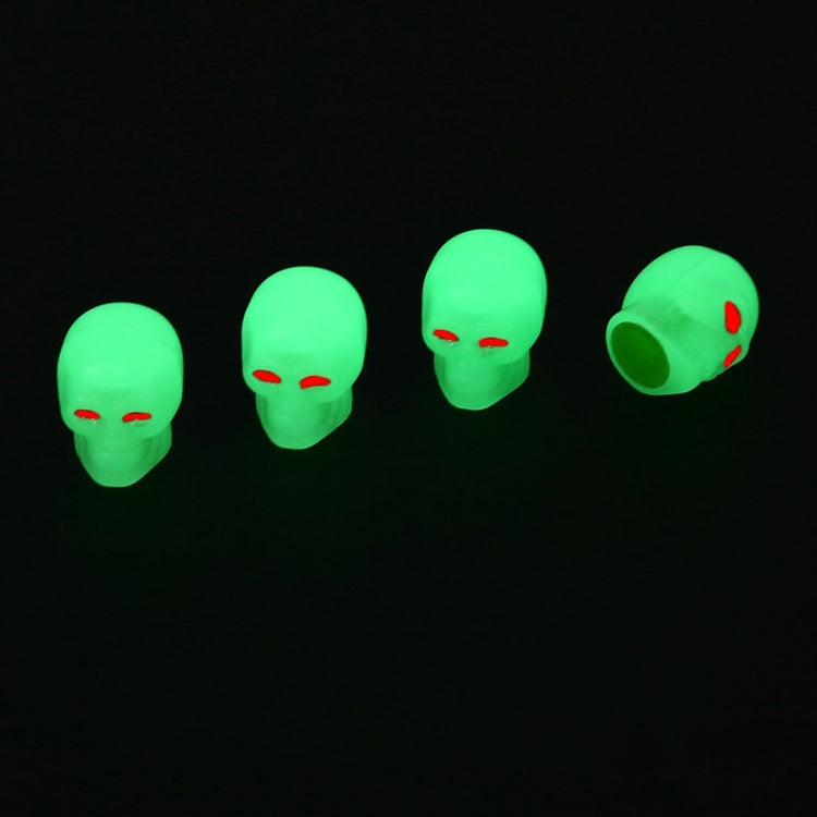 1 Sets Car Tire Luminous Valve Cap Motorcycle Skull Valve Core Cap(Green) - Tire Valve Caps by PMC TechLife | Online Shopping South Africa | PMC TechLife | Buy Now Pay Later Mobicred