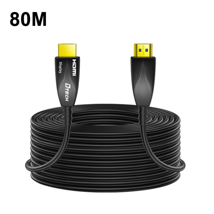 DTECH HDMI 2.0 Version Fiber Optical Line 4K 60Hz Large Screen TV Engineering Wiring, Length: 80m - Cable by DTECH | Online Shopping South Africa | PMC Jewellery | Buy Now Pay Later Mobicred