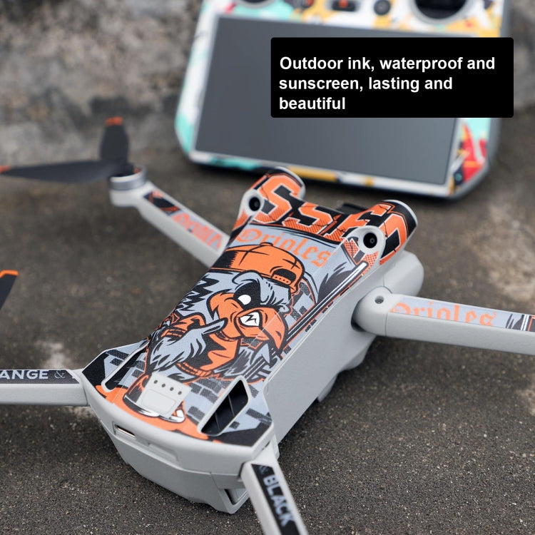 Sunnylife Drone+Remote Control Protective Sticker For DJI Mini 3 Pro RC Version(Carbon Black) - Stickers by Sunnylife | Online Shopping South Africa | PMC Jewellery | Buy Now Pay Later Mobicred