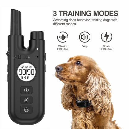 Intelligent Remote Control Dog Trainer Automatic Barking Stop Collar(Black) - Training Aids by PMC Jewellery | Online Shopping South Africa | PMC Jewellery