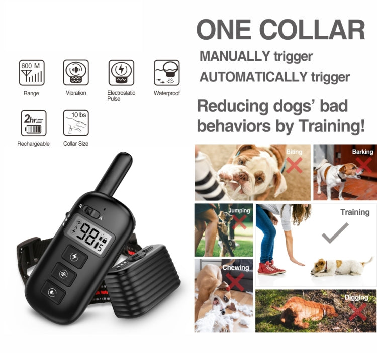Remote Control Trainer Dog Collar Automatic Bark Stop Device, Specification: 1 Drag 3 - Training Aids by PMC TechLife | Online Shopping South Africa | PMC TechLife | Buy Now Pay Later Mobicred