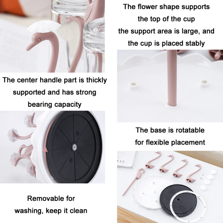Home Portable Drainer Cup Holder With Rotatable Tray, Specification: Four Cups(Purple) - Shelf by PMC TechLife | Online Shopping South Africa | PMC TechLife | Buy Now Pay Later Mobicred