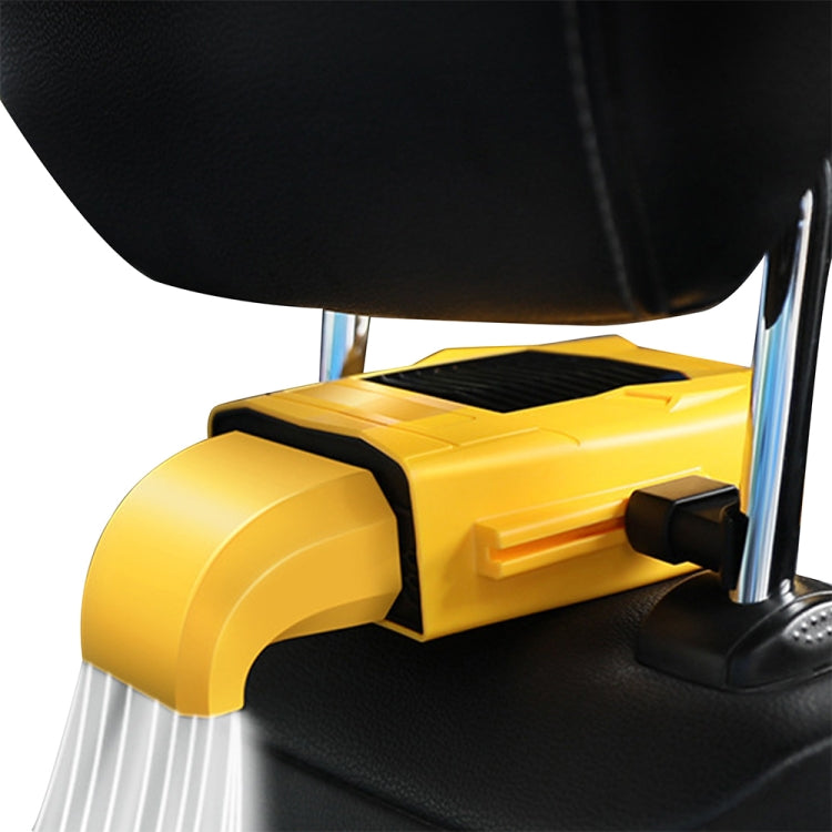 F415 Car Multifunctional Seat Back USB Fan(Yellow) - Heating & Fans by PMC Jewellery | Online Shopping South Africa | PMC Jewellery | Buy Now Pay Later Mobicred