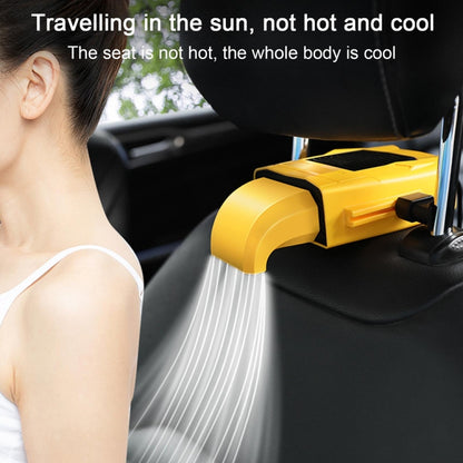 F415 Car Multifunctional Seat Back USB Fan(Yellow) - Heating & Fans by PMC Jewellery | Online Shopping South Africa | PMC Jewellery | Buy Now Pay Later Mobicred