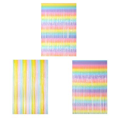 2 PCS 2M Birthday Party Decoration Background Rain Curtain(Rainbow Gradient) - Holiday Decorations by PMC Jewellery | Online Shopping South Africa | PMC Jewellery