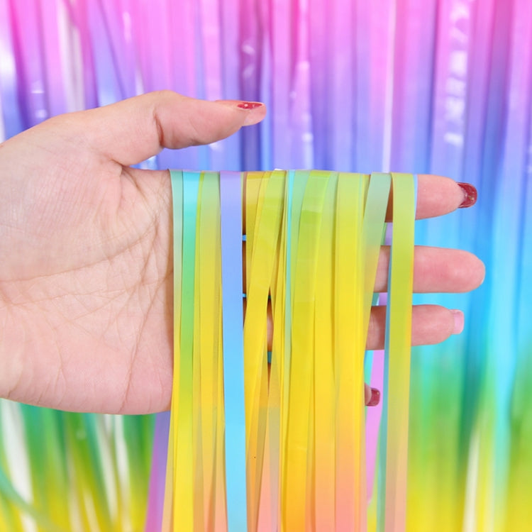 2 PCS 2M Birthday Party Decoration Background Rain Curtain(Rainbow Gradient) - Holiday Decorations by PMC TechLife | Online Shopping South Africa | PMC TechLife