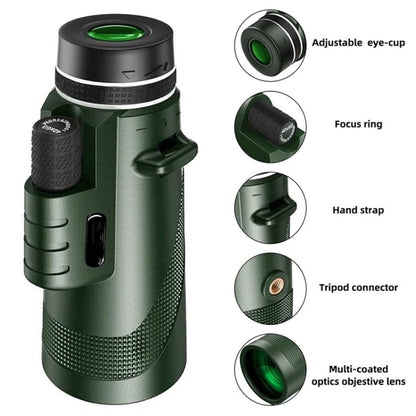 40X60 Outdoor Night Vision High Power HD Monocular (Standard+Universal Clip+Tripod) - Monocular Binoculars by PMC Jewellery | Online Shopping South Africa | PMC Jewellery