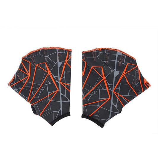 1Pair Unisex Frog Type Girdles Swimming Hand Fins, Size: L(Gray Orange) - Swimming Fins & Diving Shoes by PMC Jewellery | Online Shopping South Africa | PMC Jewellery | Buy Now Pay Later Mobicred