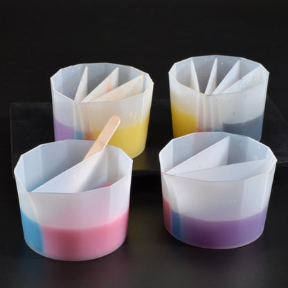 2 PCS DIY Crystal Epoxy Color Separation Cup Silicone Toning Cup, Style: 2 Grid - Arts & Crafts by PMC Jewellery | Online Shopping South Africa | PMC Jewellery