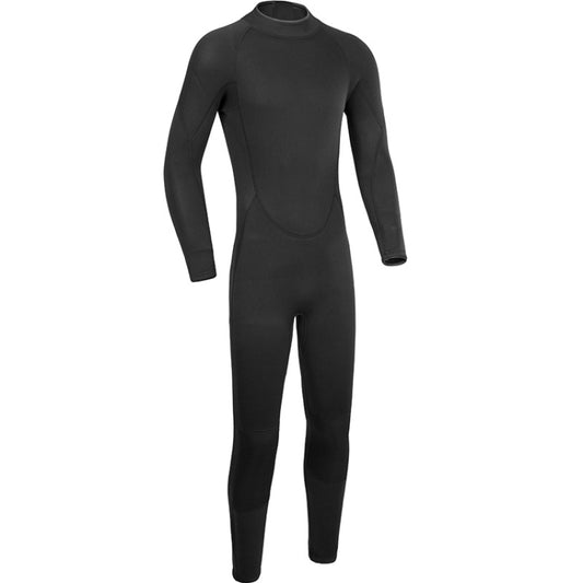 DIVESTAR 3mm Adult One Piece Wetsuit Long Back zipper Warm Diving Surf Suit, Size: XL(Black) - Athletic Wear by DIVESTAR | Online Shopping South Africa | PMC Jewellery