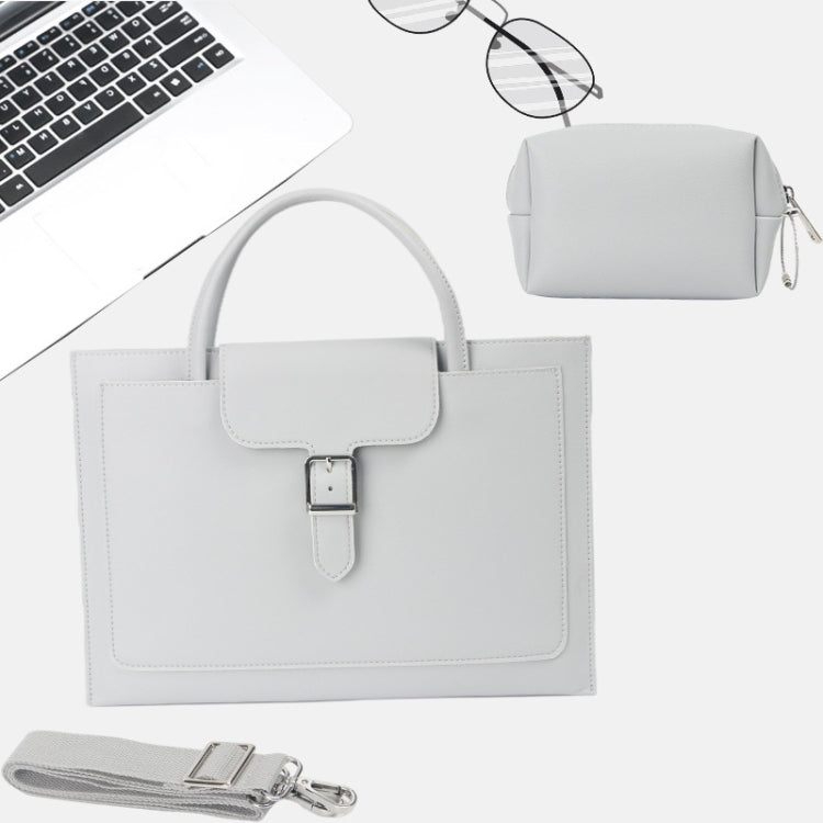 S176 Portable Waterproof Laptop Bag with Power Pack, Size: 13 inches(Light Grey) - 13.3 inch by PMC Jewellery | Online Shopping South Africa | PMC Jewellery | Buy Now Pay Later Mobicred