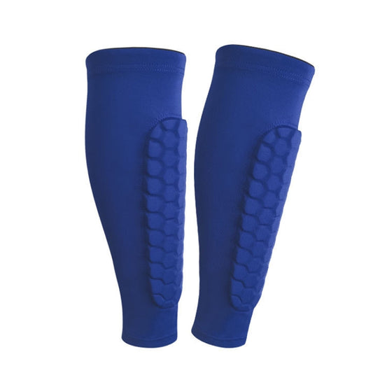 Sports Outdoor Basketball Ride Honeycomb Anti -Collision Leg Protection XL (Blue) - Sports Safety by PMC Jewellery | Online Shopping South Africa | PMC Jewellery | Buy Now Pay Later Mobicred