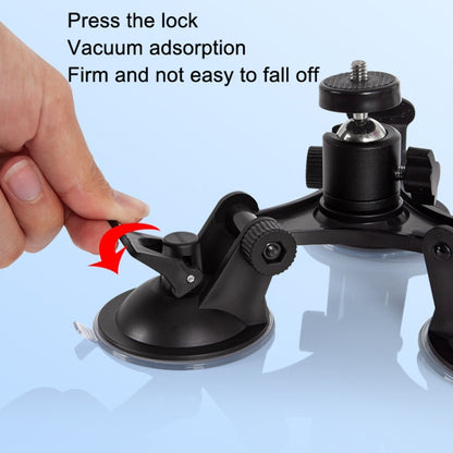 Car General Purpose Vehicle Bracket Suction Cup Fixed Glass Video Shooting Base, Shape: Suction Cup+PTZ+Phone Clip - Holder by PMC Jewellery | Online Shopping South Africa | PMC Jewellery | Buy Now Pay Later Mobicred