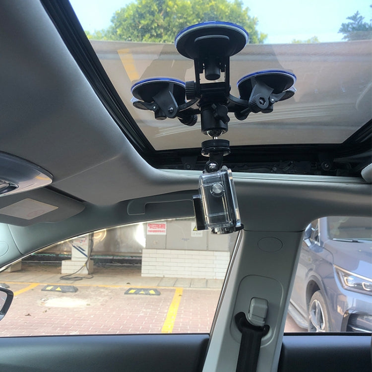 Car General Purpose Vehicle Bracket Suction Cup Fixed Glass Video Shooting Base, Shape: Suction Cup+PTZ+Phone Clip - Holder by PMC Jewellery | Online Shopping South Africa | PMC Jewellery | Buy Now Pay Later Mobicred