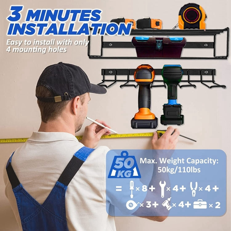 Wall Mounted Handheld Drill Tool Storage Rack, Specification: Complete set - free shipping - PMC TechLife - Order now!