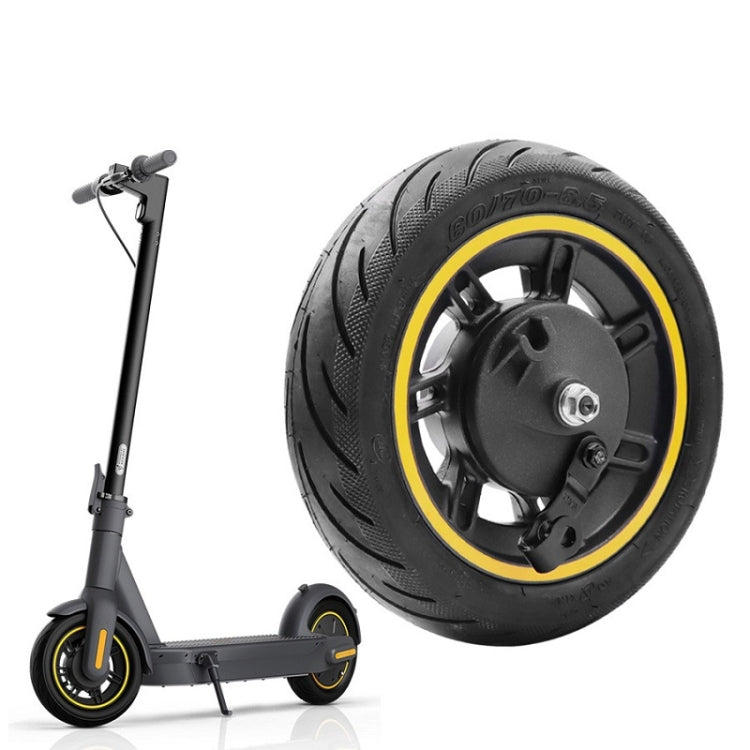 10 inch Electric Scooter Front Wheel Tubeless For Ninebot MAX G30(Yellow) - Accessories & Parts by PMC Jewellery | Online Shopping South Africa | PMC Jewellery