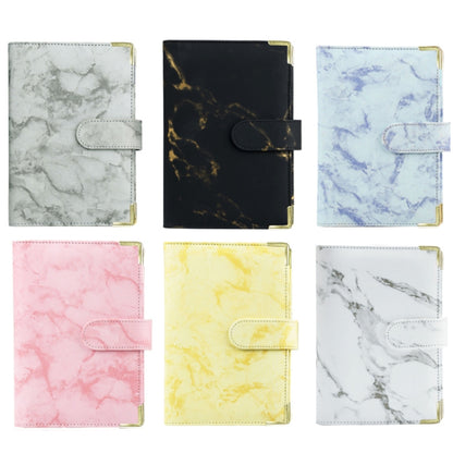 A6 Binder Budget Book Marbled Notebook PU Leather Binder(Yellow) - Notebooks by null | Online Shopping South Africa | PMC Jewellery | Buy Now Pay Later Mobicred