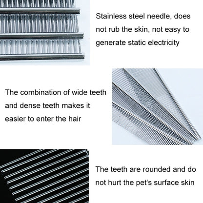 Stainless Steel Pet Comb Pet Hair Comb, Specification: XL - Brushes by PMC Jewellery | Online Shopping South Africa | PMC Jewellery