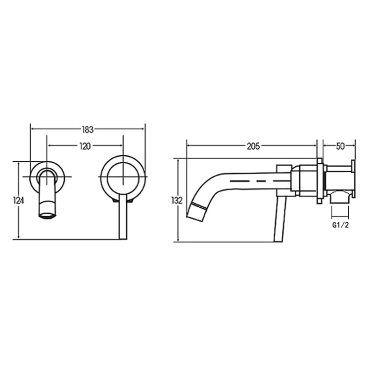 In-wall Hidden Concealed Faucet Hot and Cold Copper Mixing Valve, Specification: Silver Split - Faucets & Accessories by PMC Jewellery | Online Shopping South Africa | PMC Jewellery | Buy Now Pay Later Mobicred