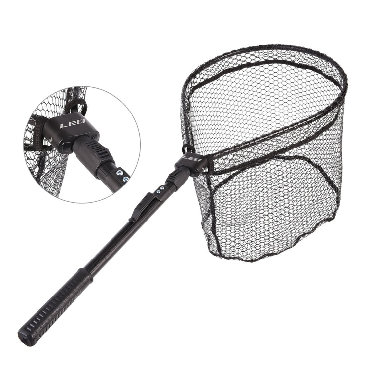 LEO 27984 Aluminum Alloy Quick Folding Fishing Net(Black) - Fishing Net by LEO | Online Shopping South Africa | PMC Jewellery | Buy Now Pay Later Mobicred