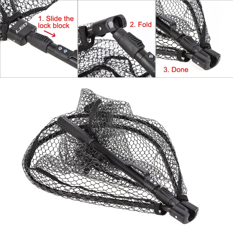 LEO 27984 Aluminum Alloy Quick Folding Fishing Net(Black) - Fishing Net by LEO | Online Shopping South Africa | PMC Jewellery | Buy Now Pay Later Mobicred