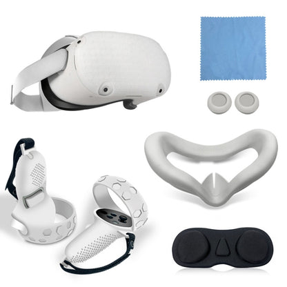 6 PCS/Set For Meta Quest Silicone All-Inclusive Console Controller Cover(White) - VR Accessories by PMC Jewellery | Online Shopping South Africa | PMC Jewellery | Buy Now Pay Later Mobicred