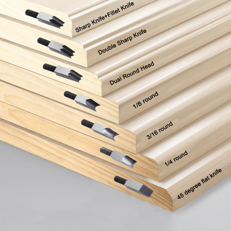 Adjustable Depth Woodworking Chamfering Planer, Specification: Sharp Knife+Fillet Knife - Wood Planers by PMC TechLife | Online Shopping South Africa | PMC TechLife