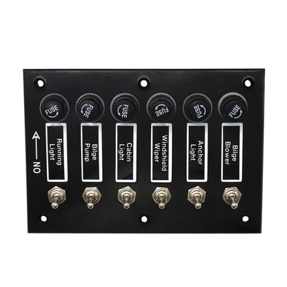 6 Groups Shake Switch AOS3045 Switch Panel Marine Retrofit Each With Independent Fuse Protection - Car Switches by PMC Jewellery | Online Shopping South Africa | PMC Jewellery | Buy Now Pay Later Mobicred