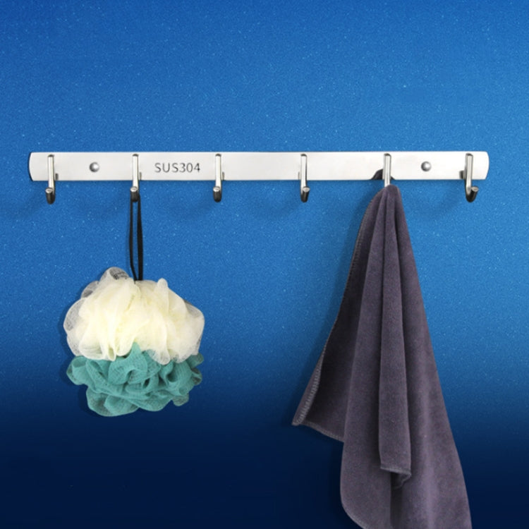 304 Stainless Steel No Punching Door Rear Coat Hook, Specification: 4 Hooks - Shelf & Hooks by PMC TechLife | Online Shopping South Africa | PMC TechLife