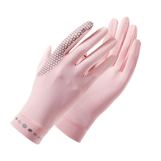 1 Pair XC-14 Riding Driving Sunscreen Anti-UV Fingerless Ice Silk Gloves, Style: Honeycomb (Pink) - Safety Gloves by PMC Jewellery | Online Shopping South Africa | PMC Jewellery | Buy Now Pay Later Mobicred