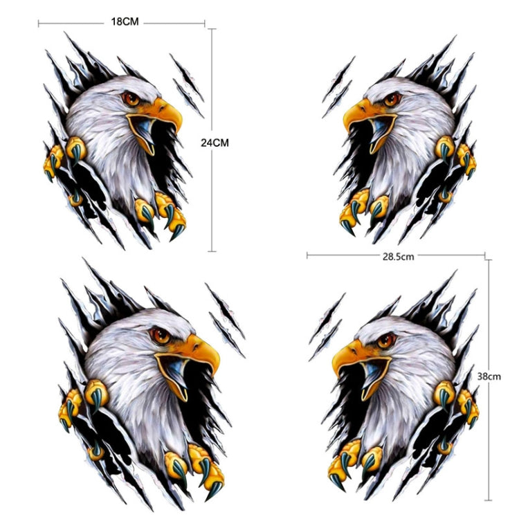 5PCS Tear Eagle 3D Car Sticker Scratch Covering Body Pull Flower Sticker, Style: Right (18x 24cm) - 3D Creative Stickers by PMC Jewellery | Online Shopping South Africa | PMC Jewellery