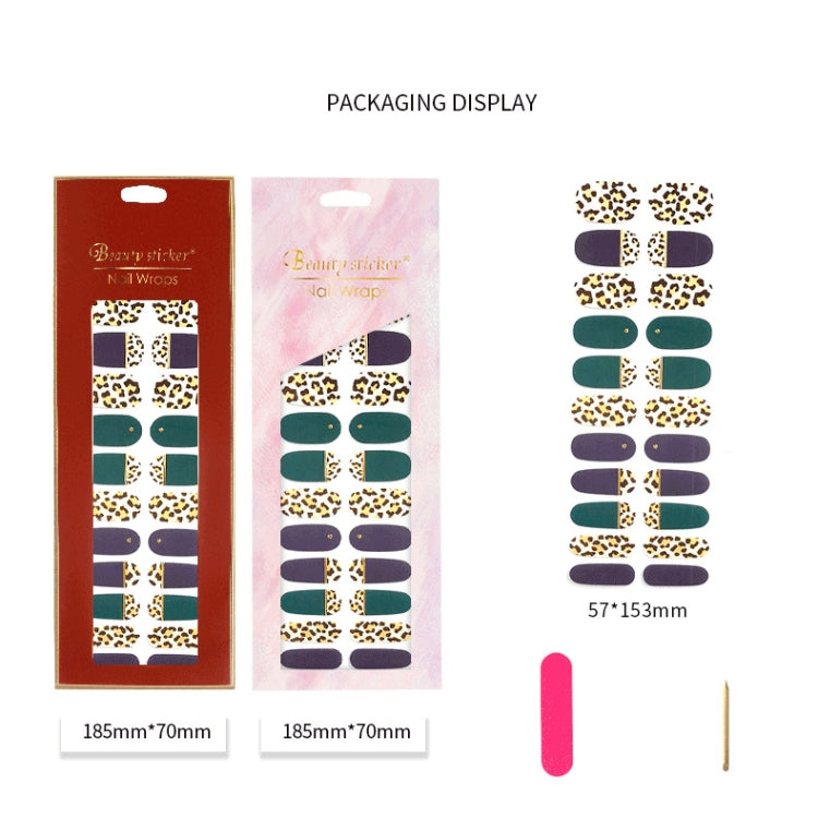 22 Fingers Shiny Onion Powder Starry Waterproof Nail Sticker(ZX-3036) - Nail Stickers by PMC Jewellery | Online Shopping South Africa | PMC Jewellery | Buy Now Pay Later Mobicred