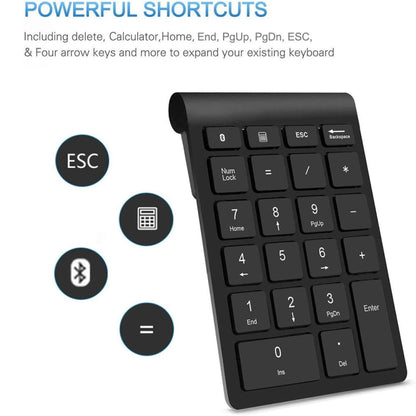 BT304 22 Keys Laptop Mini Wireless Keyboard, Spec: Bluetooth (Silver Black) - Wireless Keyboard by PMC Jewellery | Online Shopping South Africa | PMC Jewellery | Buy Now Pay Later Mobicred