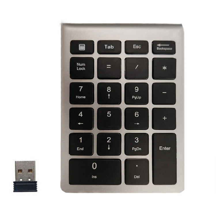 BT304 22 Keys Laptop Mini Wireless Keyboard, Spec: 2.4G (Silver Black) - Wireless Keyboard by PMC Jewellery | Online Shopping South Africa | PMC Jewellery | Buy Now Pay Later Mobicred