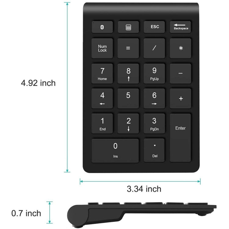 BT304 22 Keys Laptop Mini Wireless Keyboard, Spec: 2.4G (Silver Black) - free shipping - PMC Jewellery - Order now!