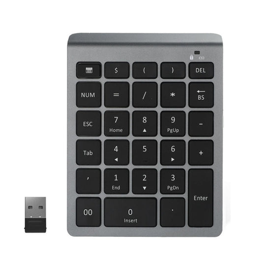 BT302 28 Keys Laptop Mini Wireless Keyboard, Spec: 2.4G (Gray) - Wireless Keyboard by PMC Jewellery | Online Shopping South Africa | PMC Jewellery | Buy Now Pay Later Mobicred