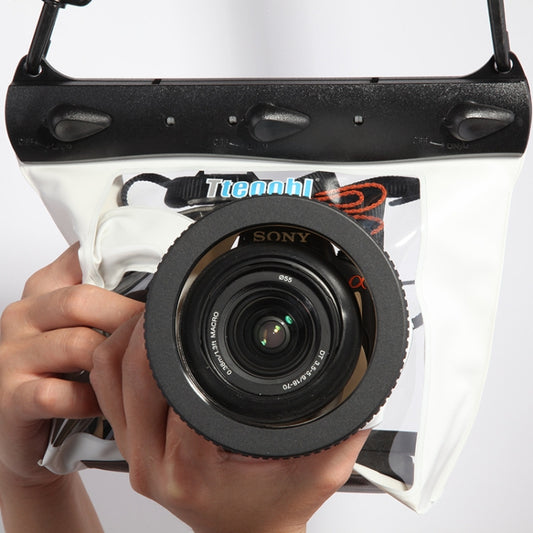 Tteoobl  20m Underwater Diving Camera Housing Case Pouch  Camera Waterproof Dry Bag, Size: M(White) - Diving Accessories by Tteoobl | Online Shopping South Africa | PMC Jewellery | Buy Now Pay Later Mobicred