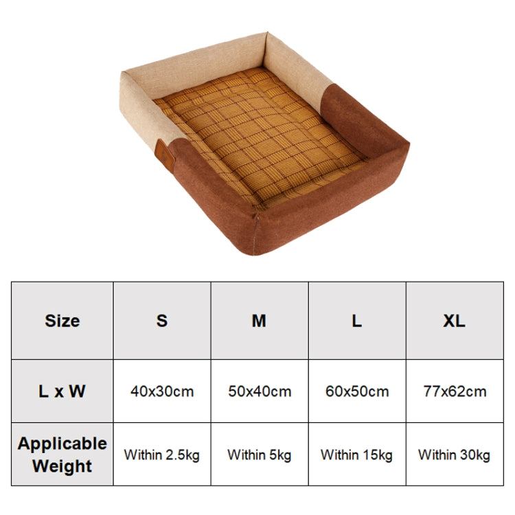 YD-XD03 Summer Pet Breathable Cooler Mat Pet Bed, Size: 77x62cm(Coffee Khaki) - Beds by PMC TechLife | Online Shopping South Africa | PMC TechLife | Buy Now Pay Later Mobicred