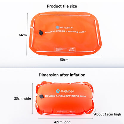 MARJAQE  Single Air Bag Safety Training Swimming Buoy with Waist Belt(Orange) - Water Safety Products by PMC Jewellery | Online Shopping South Africa | PMC Jewellery