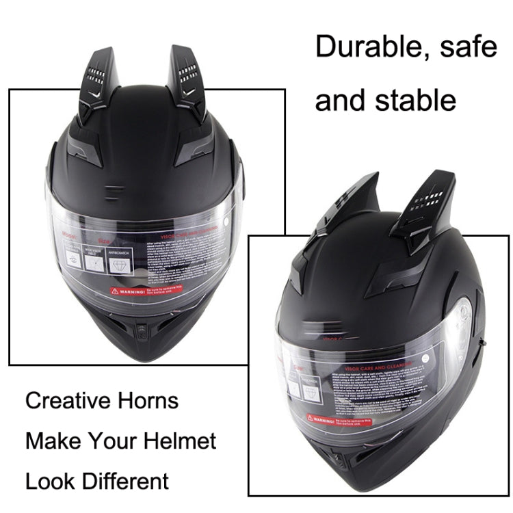 1 Pair Motorcycle Helmet  Horns Plastic Paste Decoration(White) - Ornamental Parts by PMC TechLife | Online Shopping South Africa | PMC TechLife | Buy Now Pay Later Mobicred