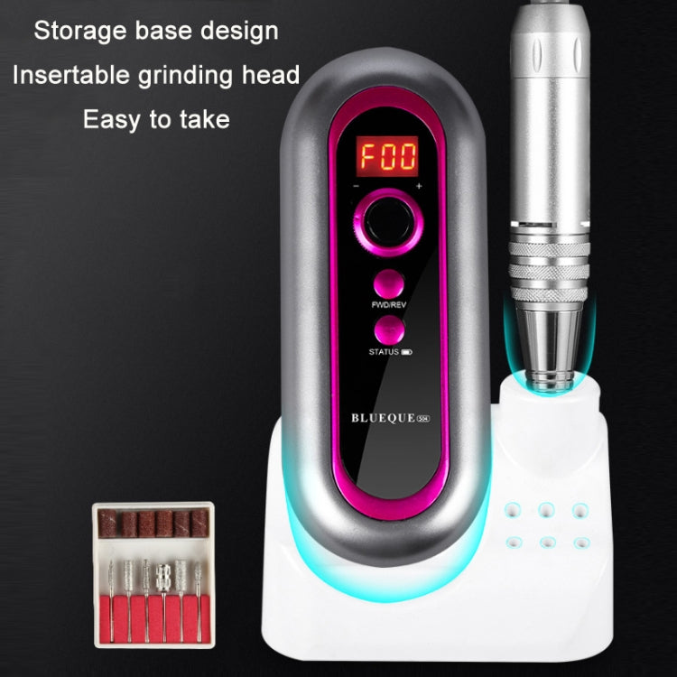 BLUEQUE Plug-in Portable Nail Art Carbon Brush Grinder, Specification: EU Plug (Gray) - Grinding Tools & Accessories by PMC TechLife | Online Shopping South Africa | PMC TechLife