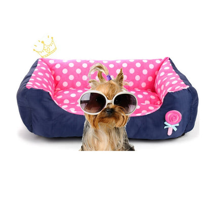 Cartoon Pet Kennel Square Cushion For Small And Medium Pet, Specification: L(Pink) - Beds by PMC Jewellery | Online Shopping South Africa | PMC Jewellery