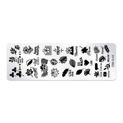 5 PCS Nail Art Print Template Nail Art Tools(OMQ-10) - Nail Art Equipment by PMC Jewellery | Online Shopping South Africa | PMC Jewellery | Buy Now Pay Later Mobicred