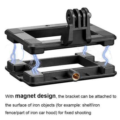 060 Outdoor Live Action Camera Magnetic Bracket with Adjustable Lanyard(Black) - Holder by PMC Jewellery | Online Shopping South Africa | PMC Jewellery | Buy Now Pay Later Mobicred