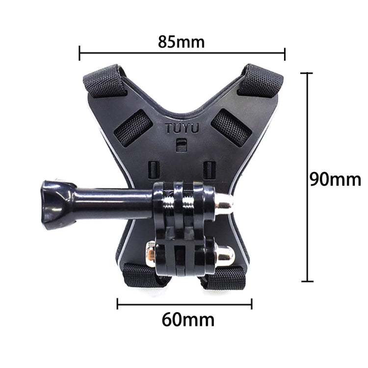 TUYU Motorcycle Helmet Chin Action Camera Mobile Phone Mounting Bracket Black Bracket+Mobile Phone Clip - Helmet Mount by TUYU | Online Shopping South Africa | PMC Jewellery