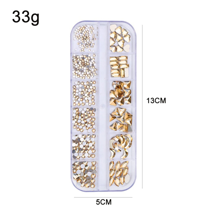 12 Grid Flat Bottom Shaped Nail Rhinestones Nail Decoration, Specification: 11 - Nail Stickers by PMC Jewellery | Online Shopping South Africa | PMC Jewellery | Buy Now Pay Later Mobicred