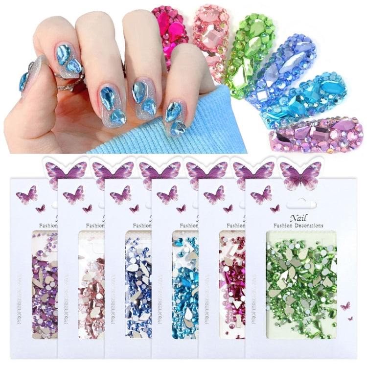 DIY Flat Bottom Shaped Glass Mixed Nail Art Rhinestones, Specification: 03 - Nail Stickers by PMC Jewellery | Online Shopping South Africa | PMC Jewellery | Buy Now Pay Later Mobicred