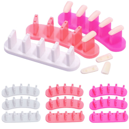 3 Sets Adhesive-Free Nail Practice Stand Nail Display Stand(01 White) - Nail Art Equipment by PMC Jewellery | Online Shopping South Africa | PMC Jewellery | Buy Now Pay Later Mobicred