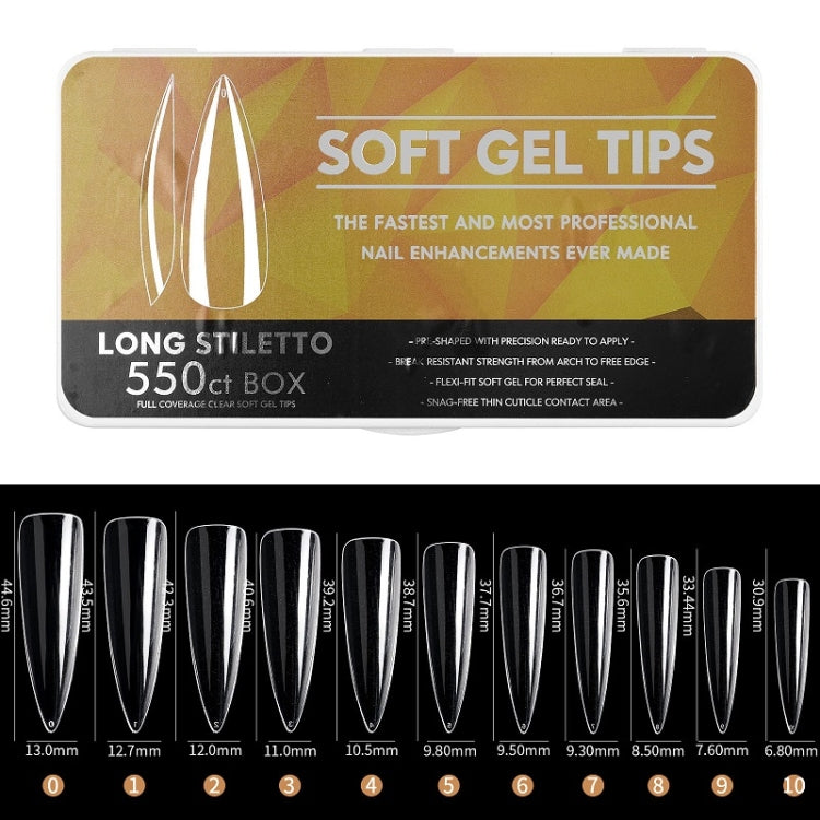 Scratch-free Ultra-thin Seamless Manicure Nail Plate, Shape: 14 Long Pointed Armor - free shipping - PMC Jewellery - Order now!