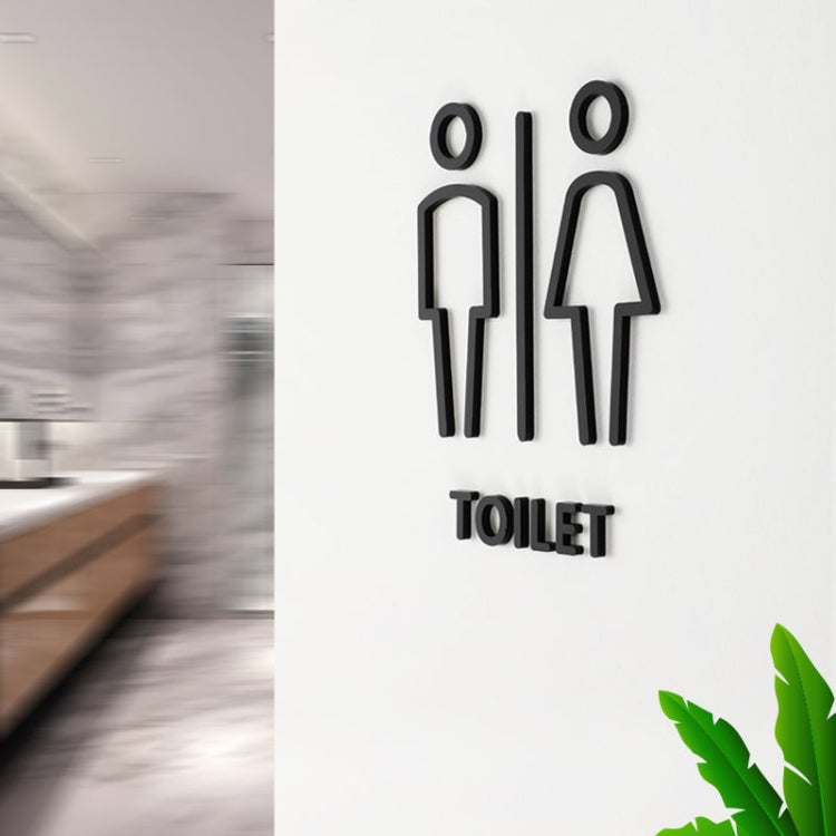 19 x 14cm Personalized Restroom Sign WC Sign Toilet Sign,Style: Black Separate - Ornaments by PMC Jewellery | Online Shopping South Africa | PMC Jewellery